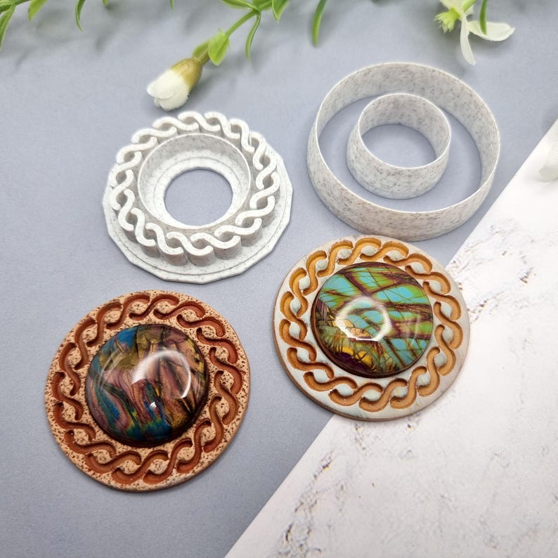 Polymer Clay Stamp #6, Twisted Pattern Stamp  SweetyBijou Tools