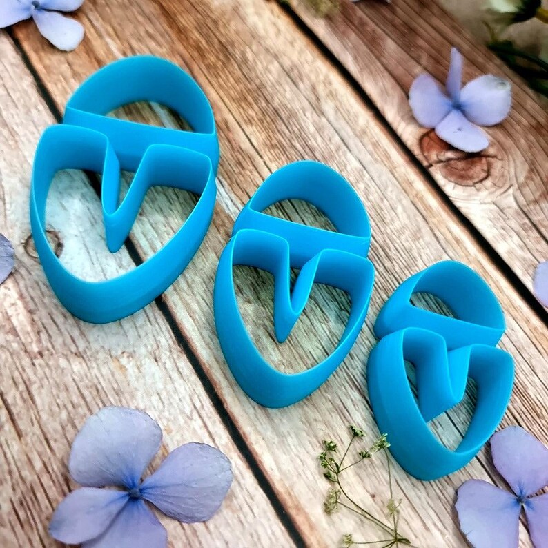 U-Shape Polymer Clay Cutter #4 - Two-Piece Design, Single Size or Set image 1