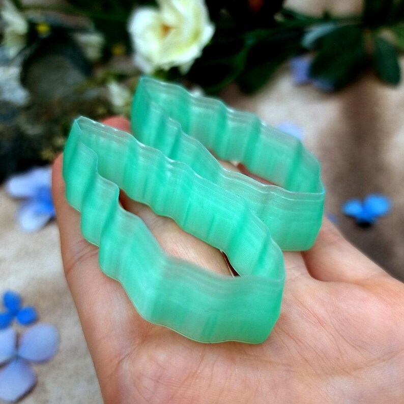 Ohrringausstecher aus Polymer Clay in Blattform, Paar Nr. 18 – 6 cm Bild 5
