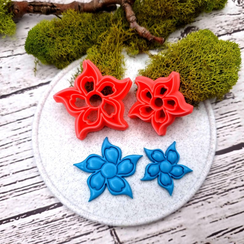 Flower Cutter #10 - Polymer Clay Cutters Plastic Cutters SweetyBijou Tools