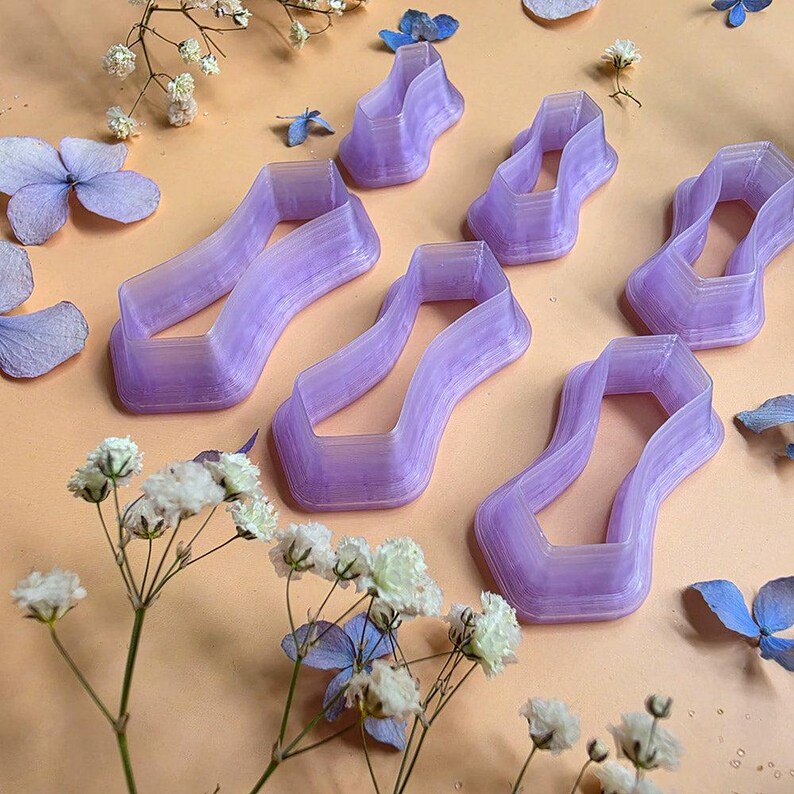 Curved Freeform Pendant Bail Clay Cutter Set #10 - 6 Sizes, 2.5-5 cm image 6