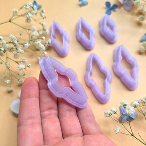 Notched Marquise Pendant Bail Clay Cutter Set #6 - 6 Sizes, 2.5-5 cm image 6