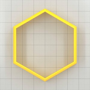Hexagon - Set of 11 Polymer Clay Cutters Plastic Cutters SweetyBijou Tools