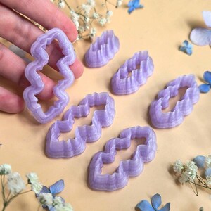 Ruffled Leaf Pendant Bail Clay Cutter Set #3 - 6 Sizes, 2.5-5 cm image 7