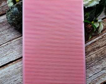 Mini Lines, 0.9 mm Polymer Clay Texture Plate - Rigid Plastic, 12 x 8 cm