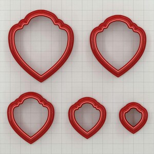Wavy Heart Clay Cutter Plastic Cutters SweetyBijou Tools