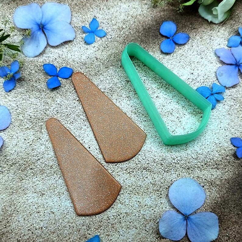 Slanted Wedge Polymer Clay Earring Cutter #16 - 6 cm image 5