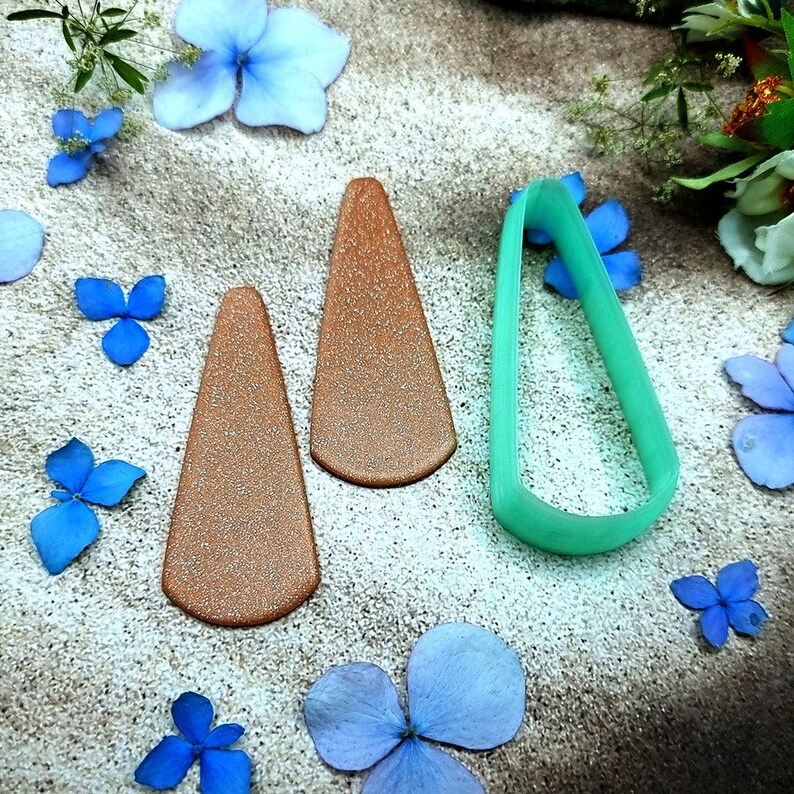 Long Teardrop Polymer Clay Earring Cutter #9 - 6 cm image 5
