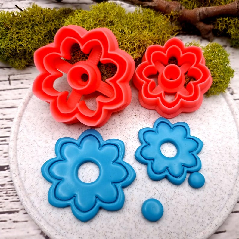 Flower Cutter #2 - Polymer Clay Cutters Plastic Cutters SweetyBijou Tools