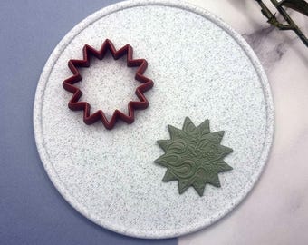 Star 12-Pointed, Tiny Polymer Clay Cutter - 1-6 cm, Single Size or Set of 11