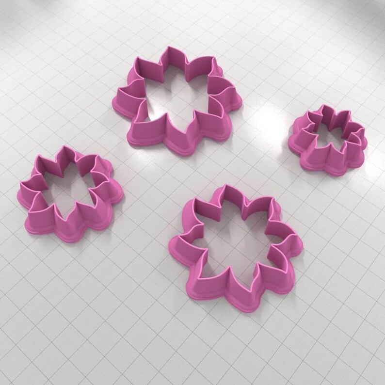 Fire Flower Clay Cutter Plastic Cutters SweetyBijou Tools