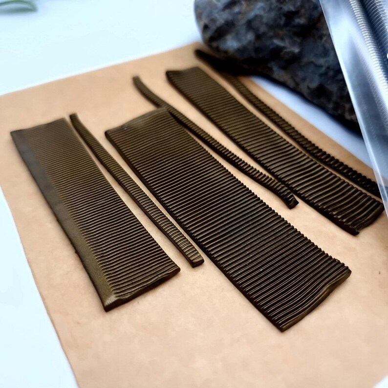 SweetyBijou Set of 3 textured metal rod tool for polymer clay