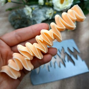 Flames #3 Clay Blade - 12 cm Patterned Edge for Polymer and Metal Clay image 1