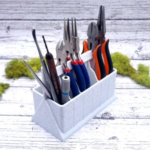 Pliers Small Holder - White Marble Tools Organizer SweetyBijou Tools