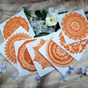 Juego de texturas de mandala para arcilla polimérica - 7 diseños, 10 o 12 cm imagen 3