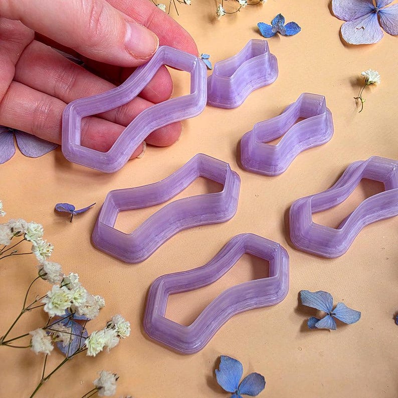 Curved Freeform Pendant Bail Clay Cutter Set #10 - 6 Sizes, 2.5-5 cm image 9