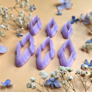 Notched Marquise Pendant Bail Clay Cutter Set #6 - 6 Sizes, 2.5-5 cm image 4