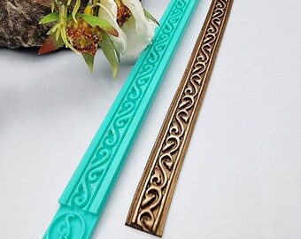 Celtic 2 Silicone Border Texture for Polymer Clay - 20 x 1.2 cm, #16.2