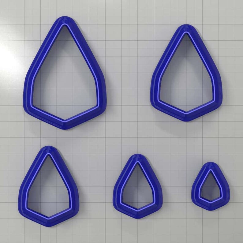 Drops Clay Cutters #3 Plastic Cutters SweetyBijou Tools