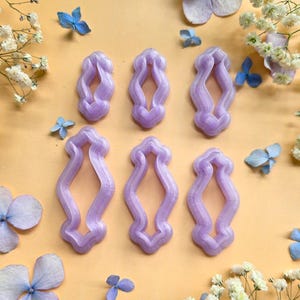 Diamond Lozenge Pendant Bail Clay Cutter Set #7 - 6 Sizes, 2.5-5 cm image 6