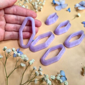 Smooth Marquise Pendant Bail Clay Cutter Set #12 - 6 Sizes, 2.5-5 cm image 8