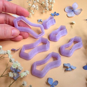 Curved Freeform Pendant Bail Clay Cutter Set #10 - 6 Sizes, 2.5-5 cm image 8