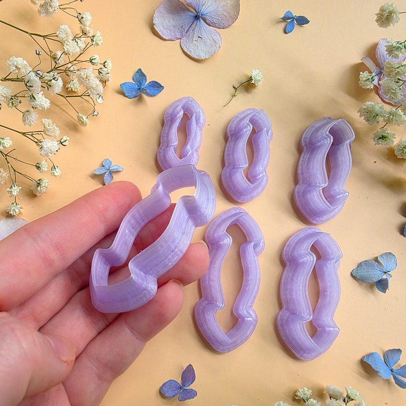 Oval Drop Pendant Bail Clay Cutter Set #9 - 6 Sizes, 2.5-5 cm image 7