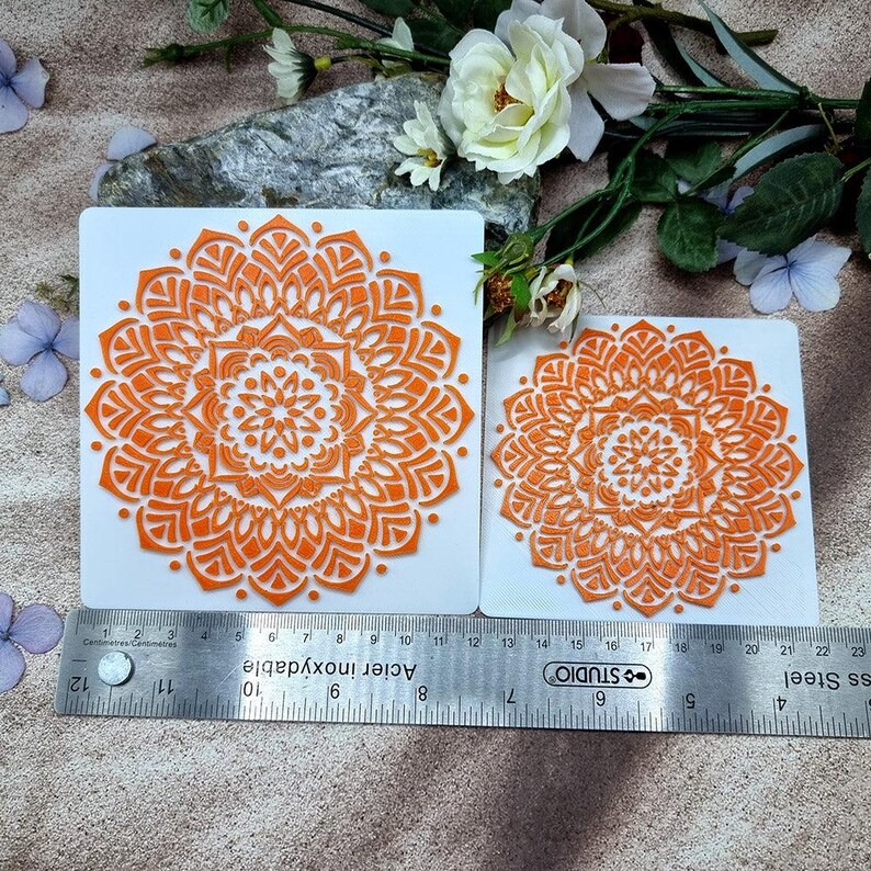 Mandala #6 Texture for Polymer Clay - 10 or 12 cm image 3