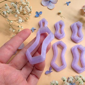 Curved Freeform Pendant Bail Clay Cutter Set #10 - 6 Sizes, 2.5-5 cm image 2