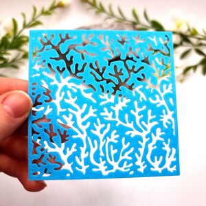 Corals - Ocean #11 Polymer Clay Stencil - Reusable Texture Tool image 1