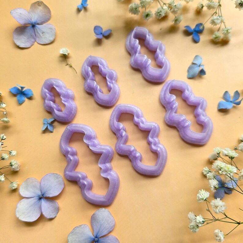 Lobed Teardrop Pendant Bail Clay Cutter Set #11 - 6 Sizes, 2.5-5 cm image 6