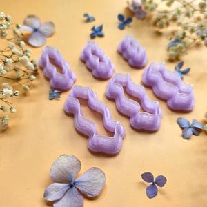 Wavy Bar Pendant Bail Clay Cutter Set #4 - 6 Sizes, 2.5-5 cm image 3