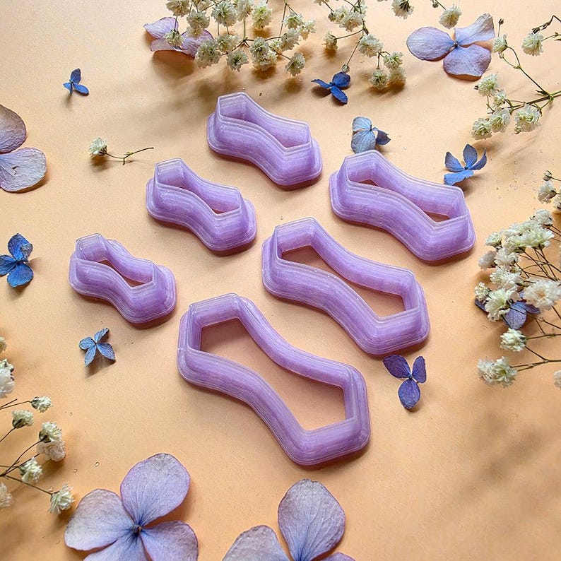 Curved Freeform Pendant Bail Clay Cutter Set #10 - 6 Sizes, 2.5-5 cm image 3