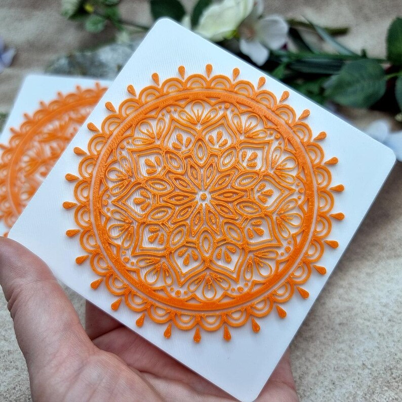 Mandala #2 Texture for Polymer Clay - 10 or 12 cm image 5