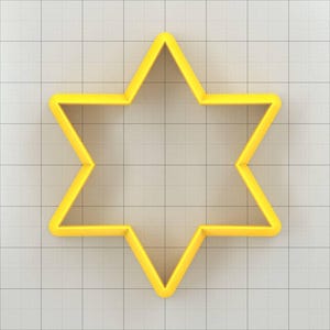 Star 6-Pointed - Set of 11 Polymer Clay Cutters Plastic Cutters SweetyBijou Tools