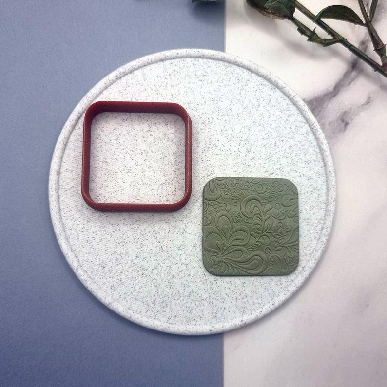 Square Rounded - Set of 11 Polymer Clay Cutters Plastic Cutters SweetyBijou Tools