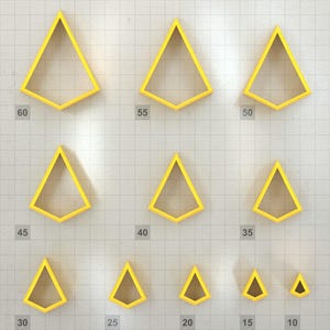 Kite Wide - Set of 11 Polymer Clay Cutters Plastic Cutters SweetyBijou Tools