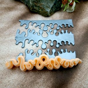 Magic Mushrooms #4 Clay Blade - 12 cm Patterned Edge for Polymer and Metal Clay image 7