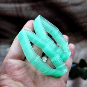 Par de cortadores de pendientes de arcilla polimérica con forma de marquesa y muescas n.° 30 - 6 cm imagen 5