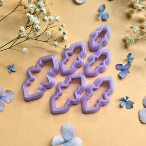 Scalloped Drop Pendant Bail Clay Cutter Set #5 - 6 Sizes, 2.5-5 cm image 6