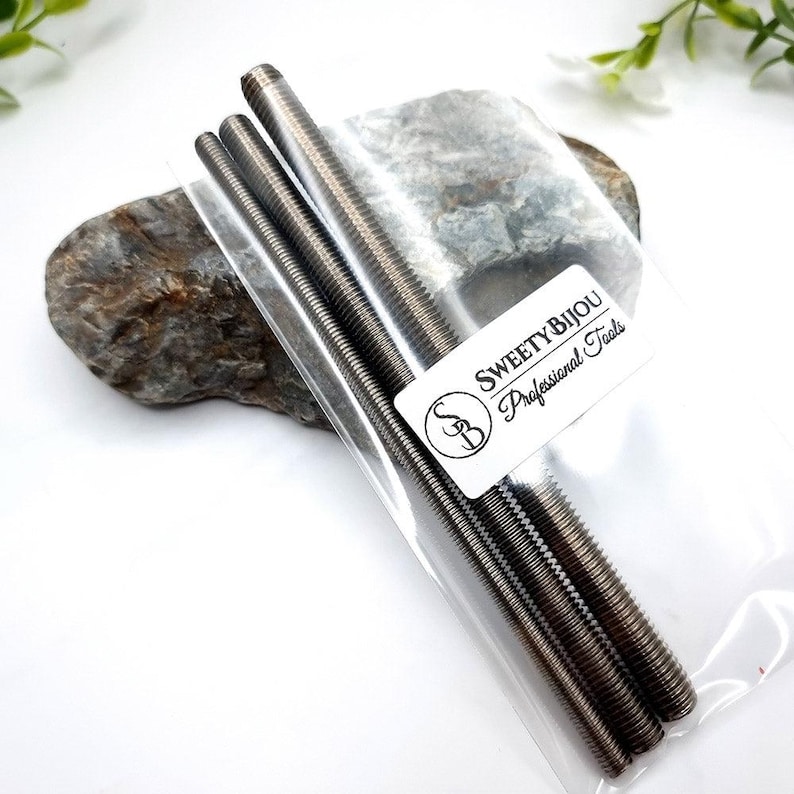 SweetyBijou Set of 3 textured metal rod tool for polymer clay