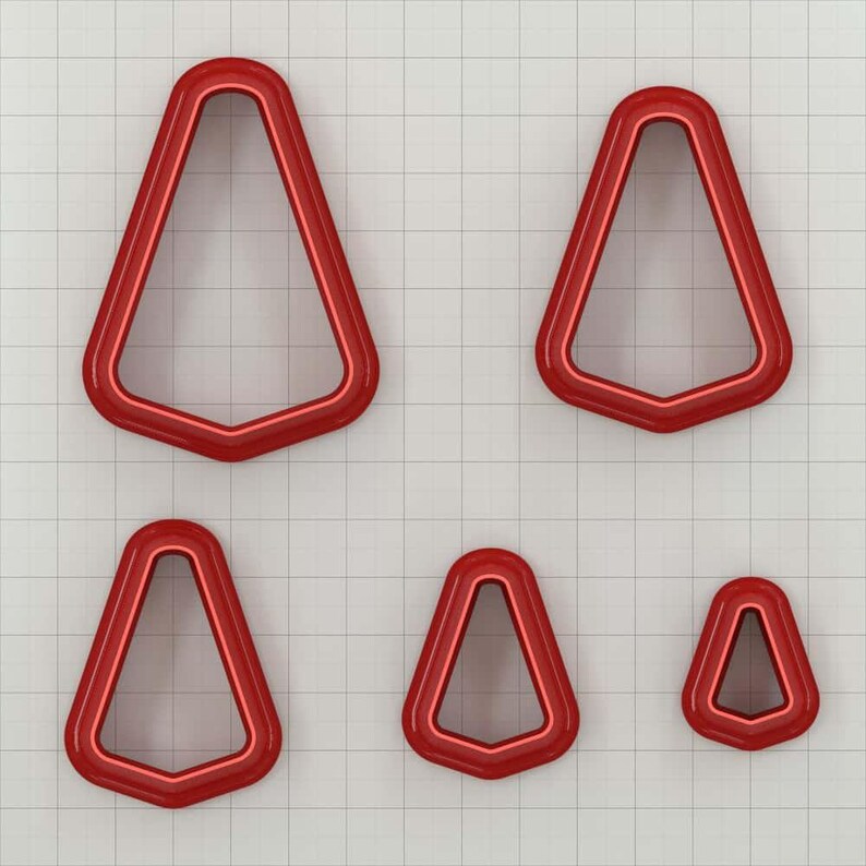 Sleek Triangle Clay Cutter Plastic Cutters SweetyBijou Tools
