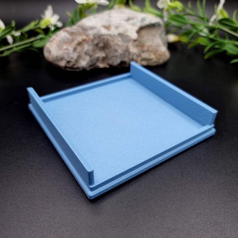 SweetyBijou Stackable Flat Textured Baking Base - Squared (1pcs) for white clay