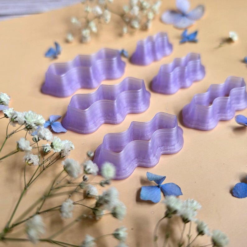 Wavy Ribbon Pendant Bail Clay Cutter Set #16 - 6 Sizes, 2.5-5 cm image 5