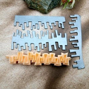 Square Zig-Zag #2 Clay Blade - 12 cm Patterned Edge for Polymer and Metal Clay image 2