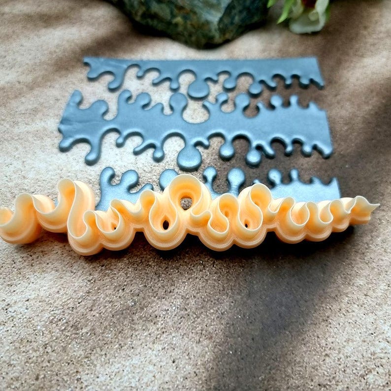 Magic Mushrooms #4 Clay Blade - 12 cm Patterned Edge for Polymer and Metal Clay image 6