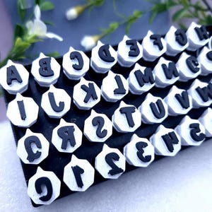 SweetyBijou ABC Stamps - Halloween Style - English Alphabet and Digits in Convenient Box