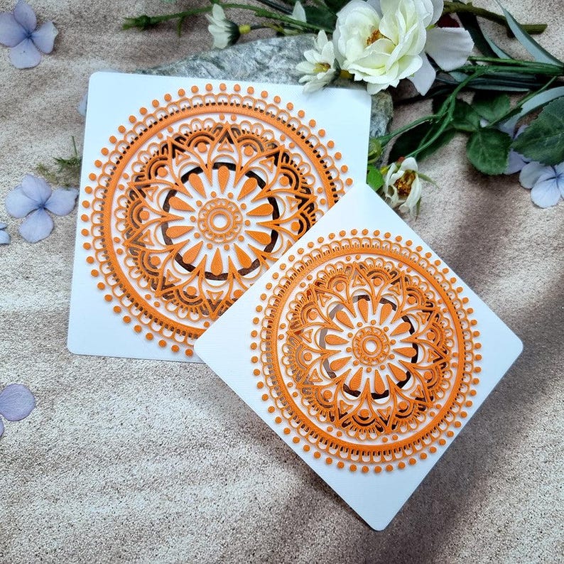 Mandala #5 Texture for Polymer Clay - 10 or 12 cm image 2