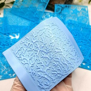 Corals - Ocean #11 Polymer Clay Stencil - Reusable Texture Tool image 2