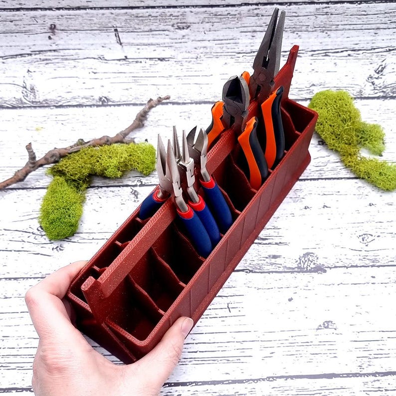 Ultimate Pliers Holder - Crimson Red Tools Organizer SweetyBijou Tools